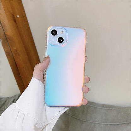 Silicone Colorful Gradient Fiber Frosted Phone Case