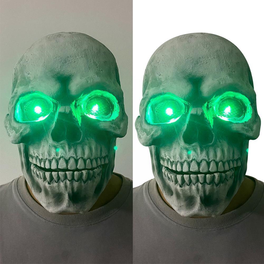 Halloween Skull Movable Mouth Latex Mask Halloween Kills Mask Cosplay Scary Killer Full Face Helmet Halloween Party Costume Prop