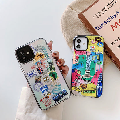 Compatible with Apple, Fashion World Travel Label Phone Cases For iPhone 12