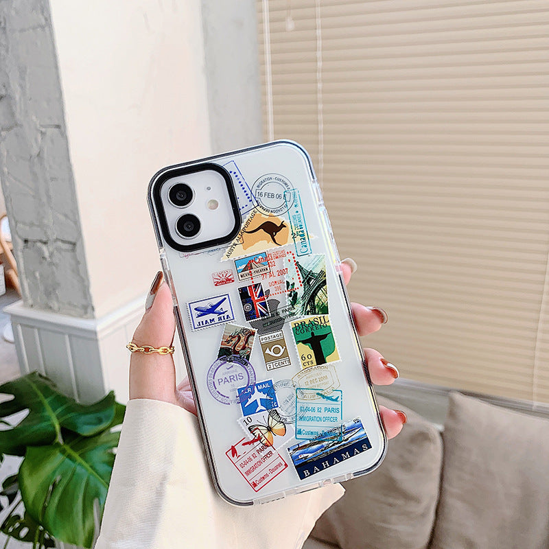 Compatible with Apple, Fashion World Travel Label Phone Cases For iPhone 12