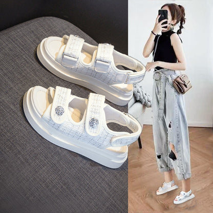 Sports daddy Sandals Casual Flat All-match Ins Tide Platform Shoes