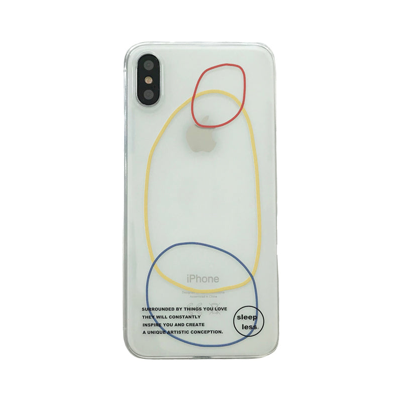 Color Circle Transparent Mobile Phone Case