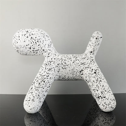 Resin Creative Balloon Abstract Dog Ornament