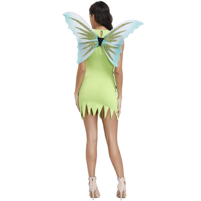 Halloween Green Forest Butterfly Fairy Angel Costume