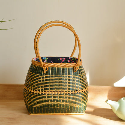 Storage Picnic Travel Hand-woven Bamboo Handbag