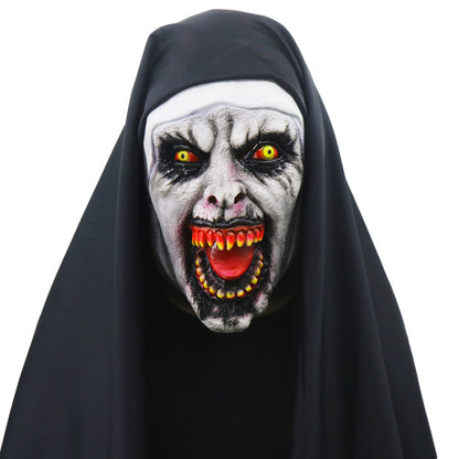 Nun Mask Halloween Ghost Horror Costume Played
