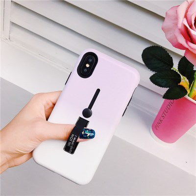 Compatible WithHide Ring Stand Case ForX 8 Plus Candy Double Color Phone Cases For 7 6 6s Plus TPU