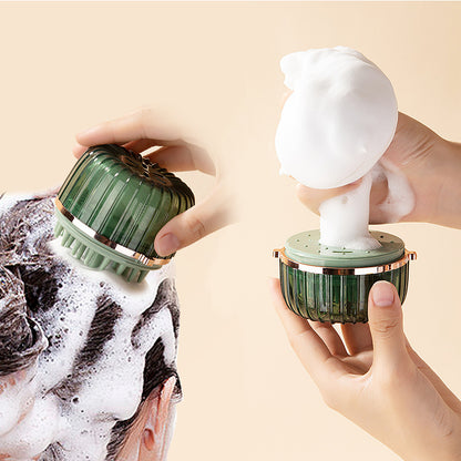 Foaming Shampoo Brush Head Massage Comb Silica Gel