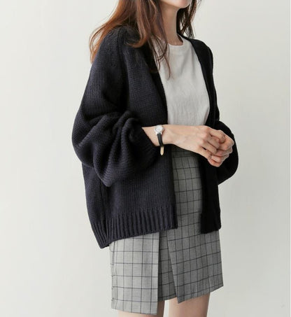 Knitted cardigan sweater coat