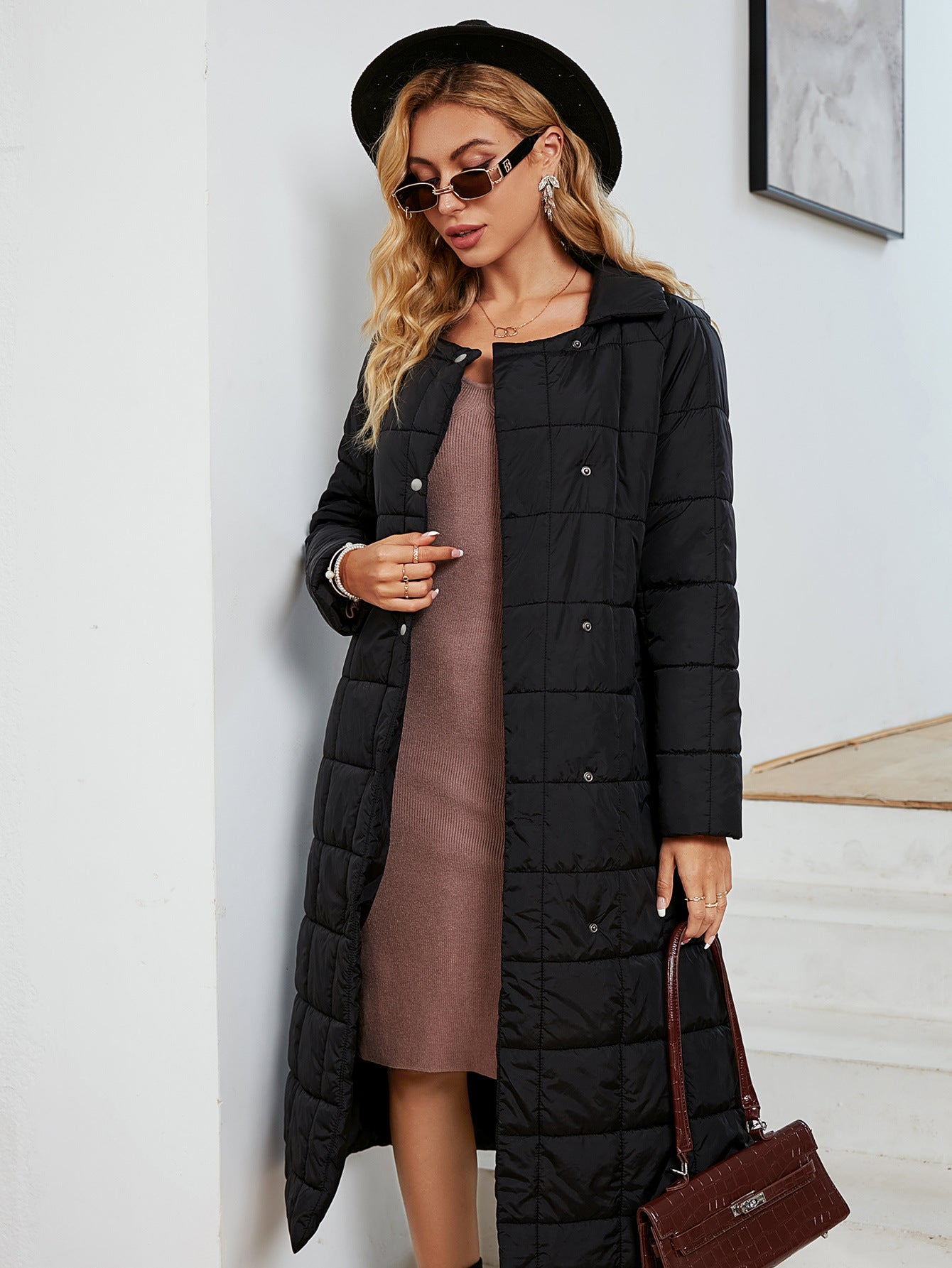 Ladies Black Padded coat