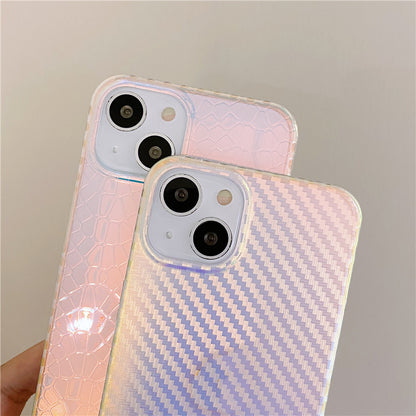 Silicone Colorful Gradient Fiber Frosted Phone Case
