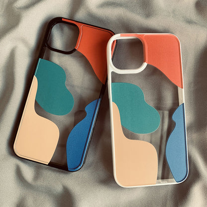 Color Block Contrast Color Geometry Suitable For 13 Mobile Phone Cases