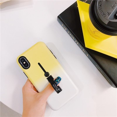 Compatible WithHide Ring Stand Case ForX 8 Plus Candy Double Color Phone Cases For 7 6 6s Plus TPU