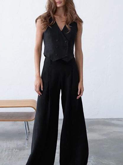 Women's Fashion Casual Vest Trousers set