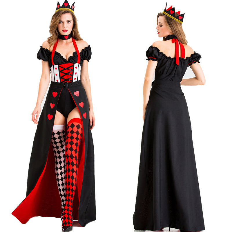 Queen Of Hearts Queen Dress Uniform Halloween Costume