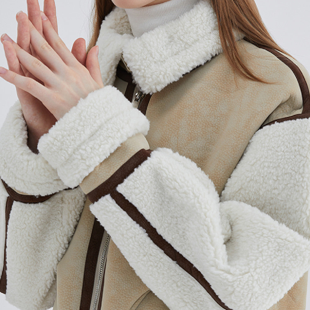 Fur Integrated Short Coat