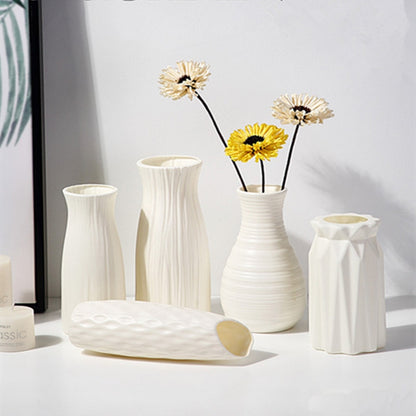 Plastic Vase For Home Decor Nordic Flower Pot Home Living Room Decoration Shatterproof Flower Vase Cachepot For Flowers Modern