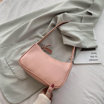 2022 New Handle Bag Women Retro Handbag PU Leather Shoulder Totes Underarm  Top Handle Bag Female Small Subaxillary Bags Clutch