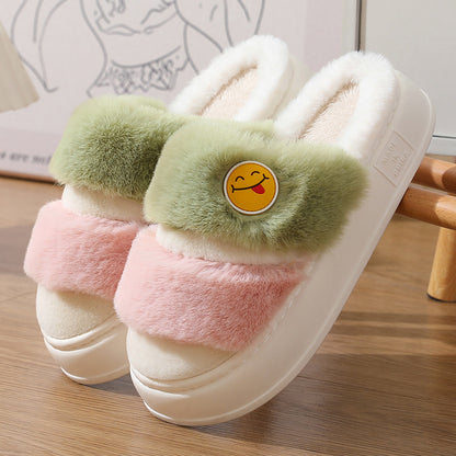 Thermal Cotton Slippers Cute Cartoon Winter Thickening