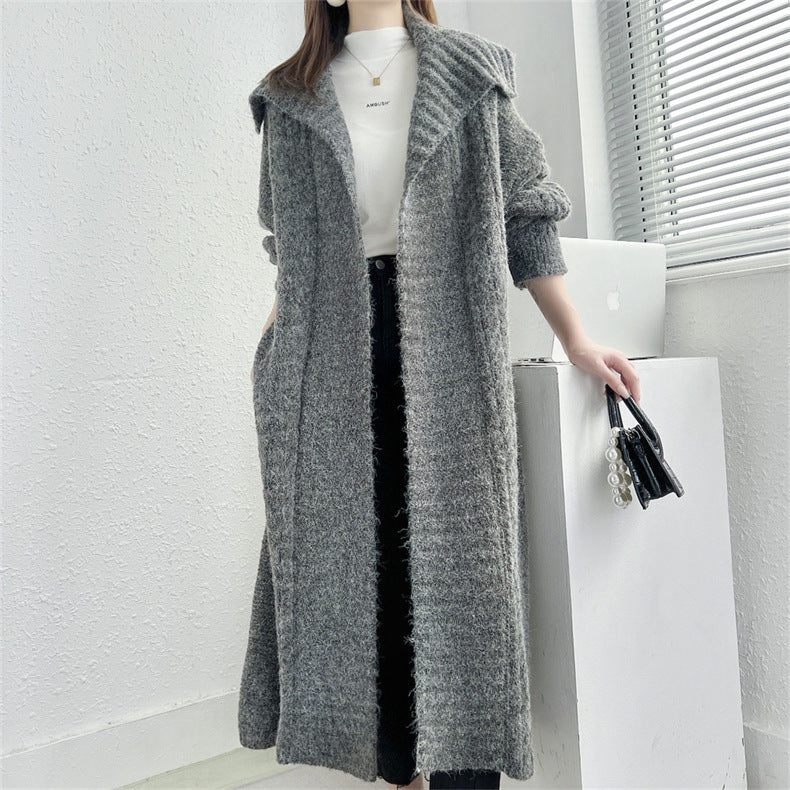Long Knitted Cardigan Coat