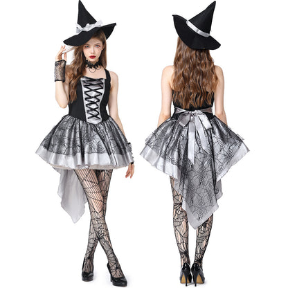 Halloween Costume Mesh Camisole Witch Multi-color Party Gathering Performance Costume
