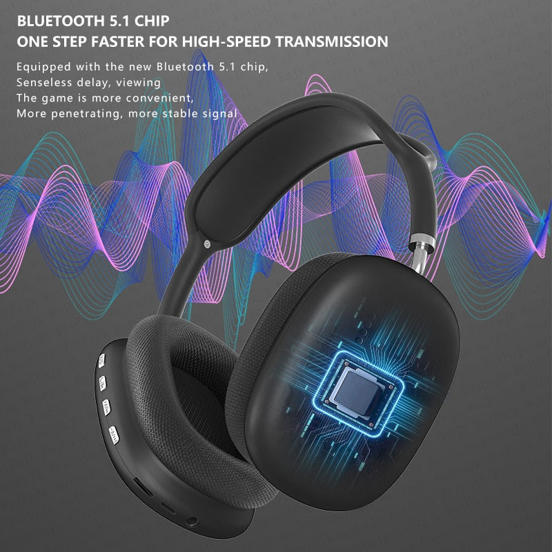 Original P9 Pro TWS Wireless Bluetooth Headphones Noise Cancelling Sports Gaming Headset For Airpods Max Apple iPhone Earphones