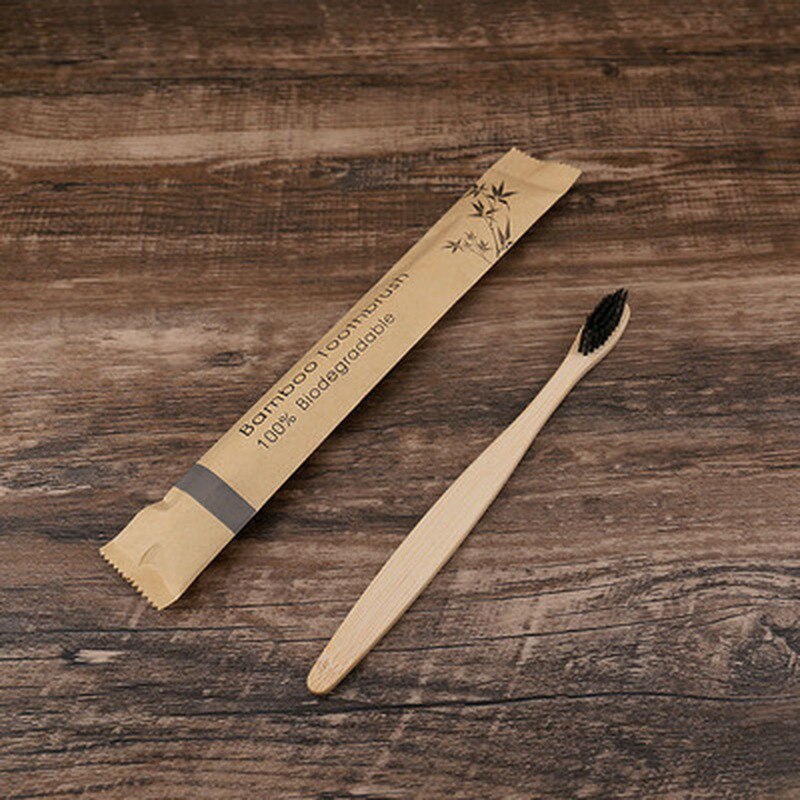1pc Eco Friendly Products Bamboo Toothbrush Resuable Toothbrushes Portable Soft Bristle Wooden Soft for Home Travel Hotel Use