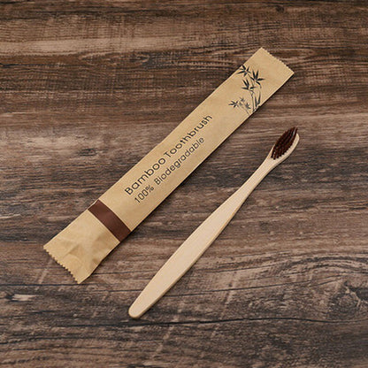 1pc Eco Friendly Products Bamboo Toothbrush Resuable Toothbrushes Portable Soft Bristle Wooden Soft for Home Travel Hotel Use