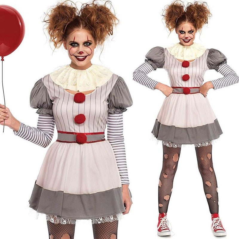 Halloween Movie Cosplay  European And American Horror Thriller Clown Costume