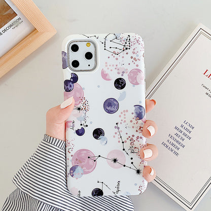 Compatible with Apple , Cartoon Space Planet Mobile Phone Case