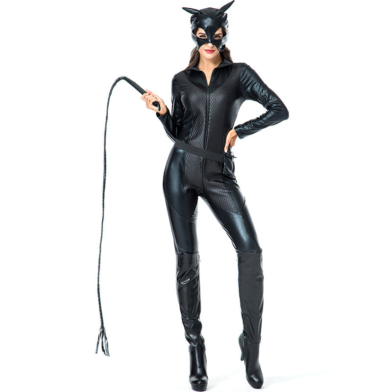 Leather Halloween Costume Cat Girl Role Play