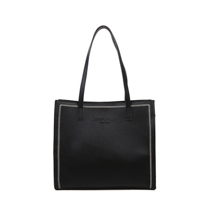 Large Capacity Shoulder Solid Color Tote Simple Tote Bag