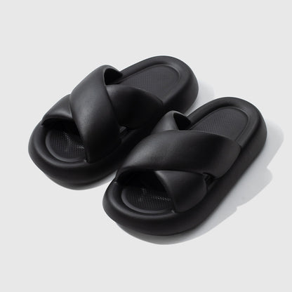 Thick Bottom Slippers Cross Belt Design EVA Slippers